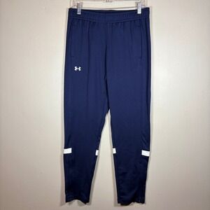 Under Armour Mens Challenger Training Pants‎ Navy Blue Tapered Ankle Zip Medium
